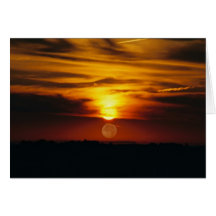 Moon Under Fire Greeting Card