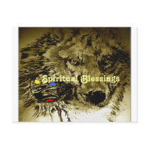 Moon Wolf  Spiritual Blessings Post Cards