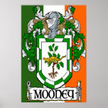 Mooney Coat of Arms Flag Poster Print
