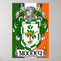 Mooney Coat of Arms Flag Poster Print
