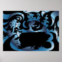 Moonlight Lake Drawing posters
