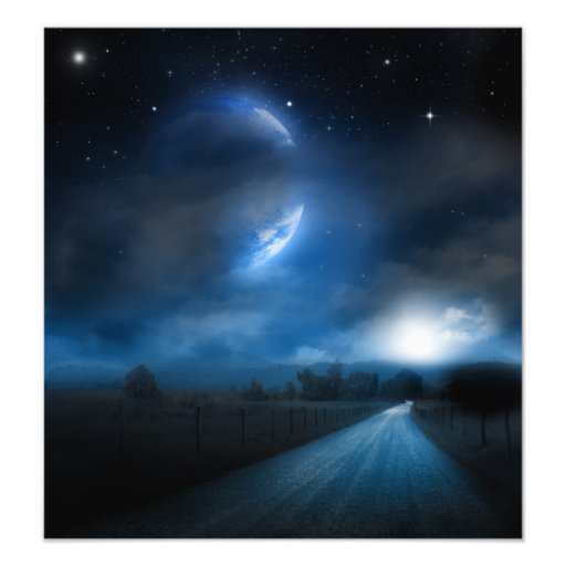 Moonlight print photograph