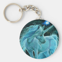 Moonlit Glade ~ Unicorn Keyring Keychain