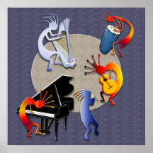 Moonlit Jazz Session Print