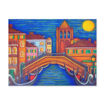Moonlit San Barnaba, Venice Post Card