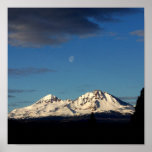 Moonrise over the Cascades Print