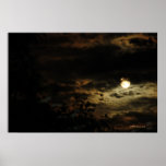 MoonShine and Storm Clouds Poster