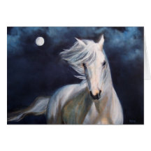 "Moonsilver" Horse Greeting Card