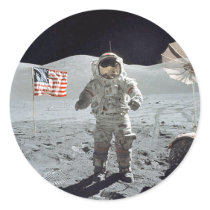 Moonwalk Round Sticker