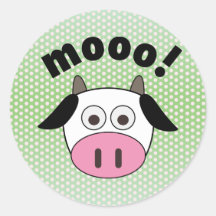 Mooo! Cow Stickers