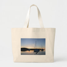 Moored Yachts At Dusk Bag