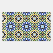 Moorish tile Rectangle Sticker