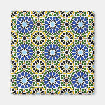 Moorish tile refrigerator magnet