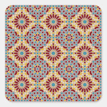 Moorish tile Square Sticker