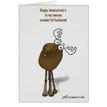 moose anniversary greeting card