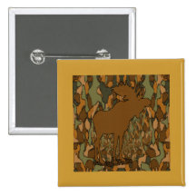 Moose Camouflage Gifts and Invitations Pin