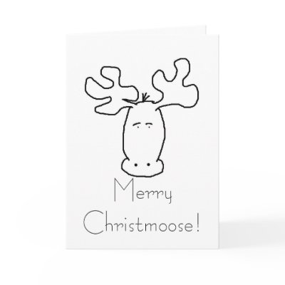 Moose Christmas Card