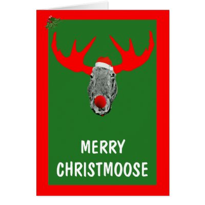 Moose Christmas Greeting Card