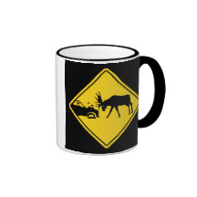 Moose Crossing Coffee Mugs