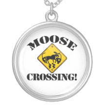 Moose Crossing Necklace