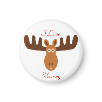 Moose Head_I Love Moosey Fridge Magnets