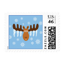 Moose Head_Icicle Antlers postage stamps