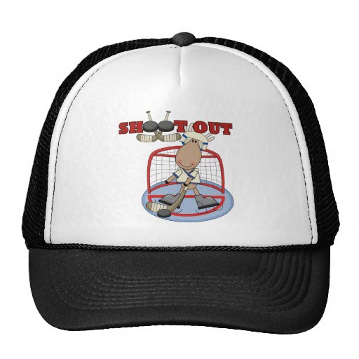 Moose Hockey Shoot Out Tshirts and Gifts Trucker Hats