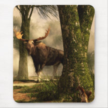 Moose in the Mist Mouse Pad