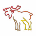 Moose Outline embroidered shirts