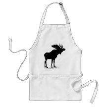 Moose Silhouette Aprons