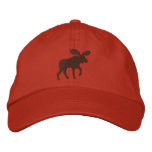 Moose Silhouette (Colour Customisable) Embroidered Baseball Caps