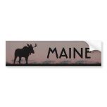 moose silouette bumper, MAINE bumper stickers