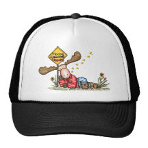 Moose Sleeping Trucker Hats
