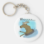 Moose Snow  Tubing Key Chains