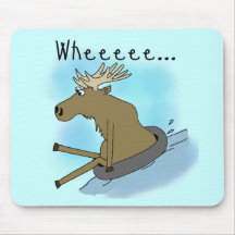 Moose Snow  Tubing Mouse Pad