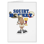 Moose Squirt Hockey Champ Tshirts and Gifts Greeting Card