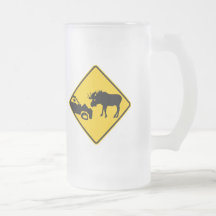 Moose Warning Sign from Gros Morne National Park Mug