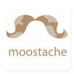 MOOstache Sticker