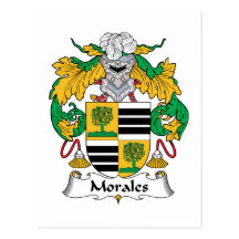 Morales Family Crest Post Card