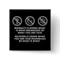 Morality and Religion Pinback Button
