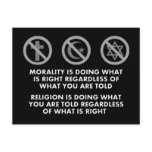 Morality and Religion postcards