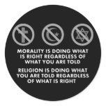 Morality and Religion stickers