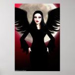 Morbella Wings Of Death Gothic Fantasy Art Poster