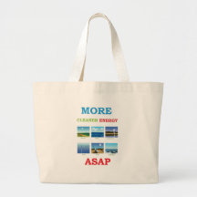 more cleaner energy asap canvas bag