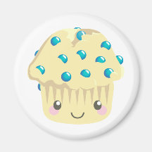 More Kawaii Muffin Faces Refrigerator Magnets