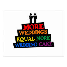 MORE WEDDINGS EQUAL MORE WEDDING CAKE GAY -.png Post Card