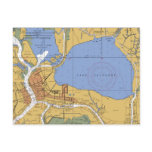 Morgan City, Louisiana Nautical Chart Postcard