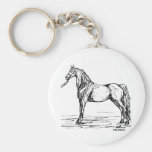 Morgan Horse Simple Sketch Key Chains