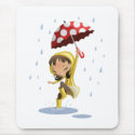 Morgan in the Rain mousepads
