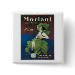 Morlant Champagne Vintage Drink Ad Art buttons